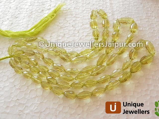 Lemon Quartz Concave Cut Nugget Beads